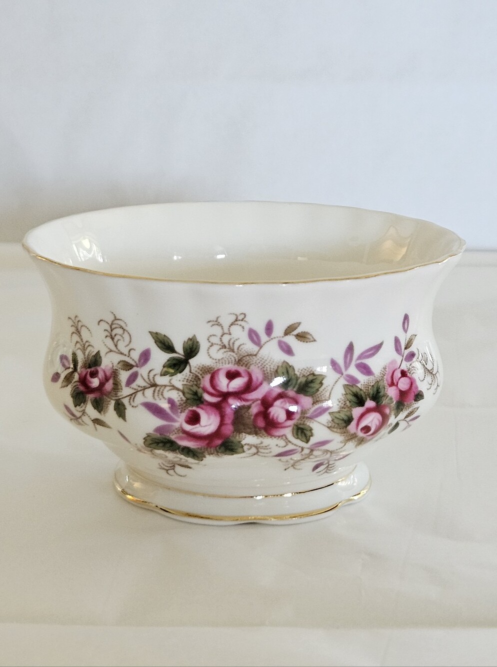 Open Sugar Bowl "Lavender Rose" by Royal Albert.
